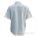 Design da ricamo da uomo in cotone in cotone casual camicia casual